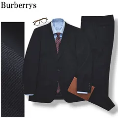 【希少】 90sヴィンテージ バーバリー Burberrys ネイビーソリッド シングル 2B スーツ セットアップ 上下 テーラードジャケット スラックスパンツ 通年 A5 メンズ