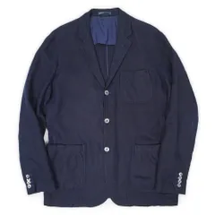 ポロラルフローレン POLO RALPH LAUREN 00s 2000年代 リネン テーラードジャケット 3B 珍品 USA ヴィンテージ アメリカ 古着 メンズ コート ジャケット ネイビー 紺 44相当【中古】