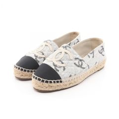 未使用！CHANEL ココマーク マトラッセ エスパドリーユ 37 スリッポン 
