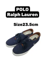 POLO Ralph Lauren ポロラルフローレン キャンバススニーカー ネイビー 23.5cm ローカット