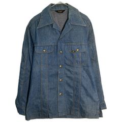 70.80s 当時物】USA製 ラングラー デニムシャツジャケット 濃紺、美品
