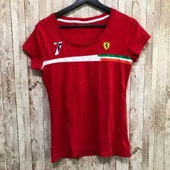 フェラーリ　レディース　Tシャツ　レッド　S　【訳アリ】のサムネイル