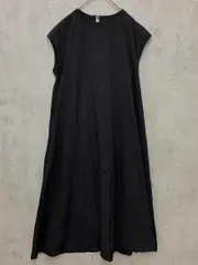 FREAK'S STORE フリークスストア THOUSAND MILE サウザンドマイルコラボ 別注 ノースリーブ ナイロン ジップデザイン ロング ワンピース sizeF/黒 ■■◎レディース