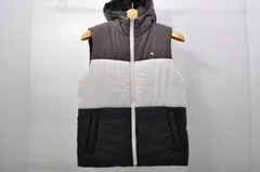 中古 レディース アーノルドパーマー Arnold Palmer ベスト 2(M) 黒×白×グレー 黒 フード付き リバーシブル 中綿入