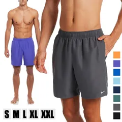 【 20%OFF★在庫限り 】【送料無料】NIKE ナイキ 水着 メンズ ナイキスイム エッセンシャルラップ7 海パン サーフパンツ 水陸両用 ボレーショーツ インナーショーツ付き 大人 男性 ハーフパンツ S M L XL XXL