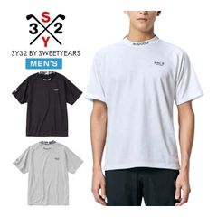 SY32 by SWEET YEARS グラフィック モックネック 半袖シャツ ゴルフ