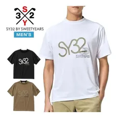 SY32 by SWEET YEARS ビッグロゴ モックネック 半袖シャツ ゴルフウェア メンズ 2026年春夏モデル M-XL SYG-26S1-12A ◇のサムネイル