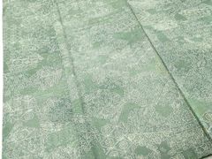 平和屋着物●上質な小紋　紬地　綾織　箔散らし文様　正絹　逸品　AABH4739fy 平和屋着物○上質な小紋 紬地 綾織 箔散らし文様 正絹 逸品 AABH4739fy