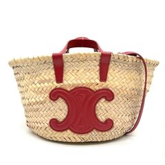 最終値下げ CELINE ミニ トリオンフ パニエ 2way 希少カラーボルドー