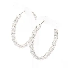 スワロフスキー SWAROVSKI ピアス フープ ステンレススチール ピアス レディース Used Aのサムネイル