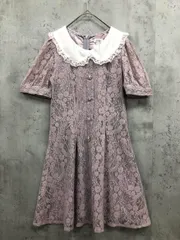 美品 evelyn エブリン 襟レース ワンピース sizeS/ピンク系 ■◆ レディース