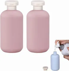 Meilleur Choix シャンプーボトル トラベル 旅行 詰め替えボトル 携帯用 (ピンク,  300ml)