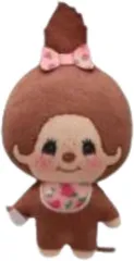 モンチッチ(ピンクリボン) お花柄ぬいぐるみちゃーむ サイズ約8cm 公式