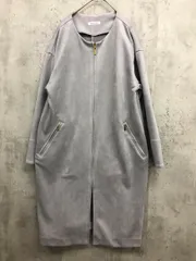 natural couture ナチュラルクチュール 200090 ナイスクラップ ノーカラー コート sizeF/ライトグレー ■■ レディース