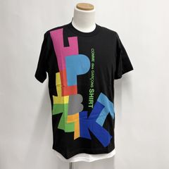 COMME des GARCONS ネオンロゴ 半袖カットソー M 黒 - メルカリ
