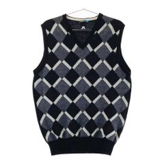 サイズ：XL J.LINDEBERG ジェイリンドバーグ ニットベスト チェック柄 ブラック系 [240101671829] ゴルフウェア メンズ ストスト