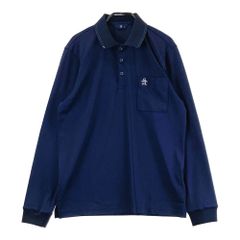タグ付 未使用品 Munsingwear 長袖ポロシャツ ネイビー 胸ポケ L
