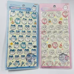 【新品・訳あり】ちいかわ ボンボンドロップシール　ちいかわ・ハチワレ柄の2種類まとめ売り　サンスター文具 BONBON DROP SEAL chiikawa
