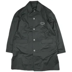 新品 well ウェル 21SS 日本製 WELL SHOP OVER ナイロンショップコート WC21XX01 2 BLACK ステンカラーコート アウター g26414のサムネイル