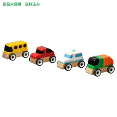 IKEA (イケア) LILLABO リラブー 乗り物セット 4点 - スポーツカー/スクールバス リサイクル収集車/パトカー/マルチカラー 305.893.62のサムネイル
