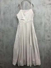 Louere ルエレ ボリューム デザイン ダブルストラップ キャミ ワンピース sizeL/ベージュ ■■ レディース