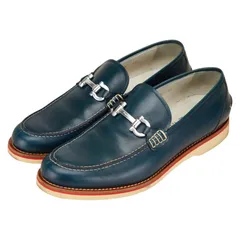 サルヴァトーレフェラガモ ガンチーニ - ビットローファー サイズ:8 グリーン レザー メンズ Salvatore Ferragamo【1-0231193】