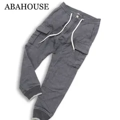 ABAHOUSE アバハウス 通年★ ストレッチ スウェット カーゴ イージー ジョガー パンツ Sz.2 メンズ 灰 グレーのサムネイル