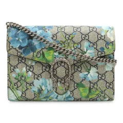 GUCCI グッチ ディオニュソス GGブルームス チェーンウォレット ショルダーバッグ ポシェット 2WAY クラッチバッグ ベージュ ブルー系マルチ 401231