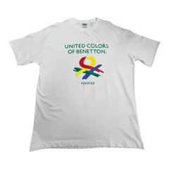 UNITED COLORS OF BENETTON ユナイテッドカラーズ オブ ベネトン Tシャツ ホワイト コットン100％ サイズMのサムネイル