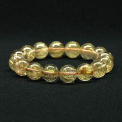 キャッツアイルチルクォーツ ブレスレット 14mm 16cm 天然石 金運