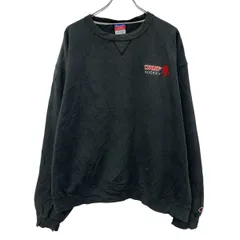 メキシコ製 Champion ロゴスウェット トレーナー XL ブラック チャンピオン プルオーバー ワンポイント刺繍 スウェット 秋物 a804-6265