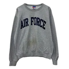 メキシコ製 Champion ロゴスウェット トレーナー M グレー チャンピオン プルオーバー エアフォース ビックロゴ 秋物 a804-6266