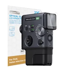 新品 【2枚セット Fujifilm instax mini Evo Cinema 専用】JJC 液晶保護フィルム Fujifilm instax mini Evo Cinema 対応 ガラス保護フィルム 超薄 強化ガラス 高硬度9H 透過率95％以上 撥水