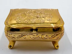 アンティーク風 ジュエリーボックス 小物入れ 金色 脚付き 未使用