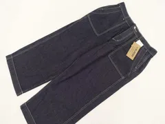 袋入り新品タグ付 クロキ KUROKI ノータック KUROKI夏うれしいライトオンデニムクロップドパンツ LL インディゴブルー  中古のサムネイル
