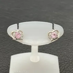 4℃ ヨンドシー デザイン ピアス K10WG 1.0g 金 ホワイト ゴールド 