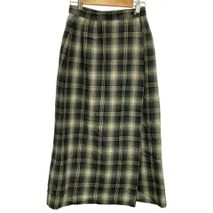 【中古】　EAST BOY　ラップスカート　巻きスカート　ミディアム丈　チェック　日本製　古着　/7255のサムネイル