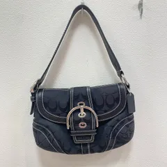 【塩】 美品！COACH コーチ シグネチャー 10296 ワンショルダー ハンドバッグ  ブラック 【23439AO】D24
