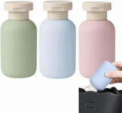 Meilleur Choix シャンプーボトル トラベル 旅行 詰め替えボトル 携帯用 (3カラー(ピンク，グリーン，ブルー),  100ml)