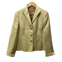 Aquascutum(アクアスキュータム) ジャケット サイズ3S レディース - ライトイエロー×アイボリー 長袖/シルク混/秋/冬