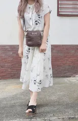Rose Sleeveless Flare Onepiece (white)のサムネイル