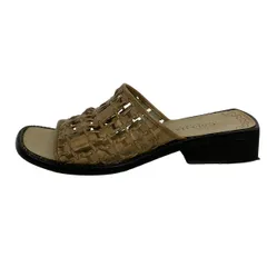 COLE HAAN(コールハーン) ミュール 6 B レディース - ブラウン オープントゥ レザー