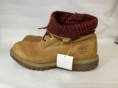 Timberland ティンバーランド ロールトップブーツ レースアップブーツ 26.5cm キャメル×レッド 6837A メンズ 汚れ有り