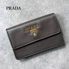 PRADA 名刺入れ カード入れ ブラック サフィアーノレザー - メルカリ