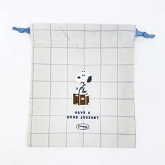 スヌーピー 巾着(M) journey ポーチ SNOOPY