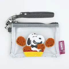 スヌーピー リール付きメッシュパスケース 小銭入れ ナゲット グレー 定期入れ SNOOPY