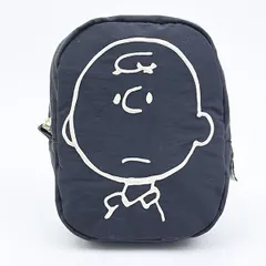 スヌーピー チャーリーブラウン フェイスポーチ ブラック SNOOPY