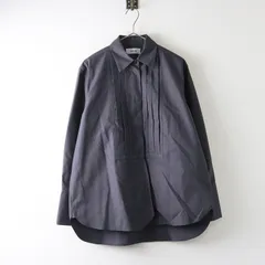 2024AW マチャット MACHATT タックドレスシャツ F｜チャコールグレー 