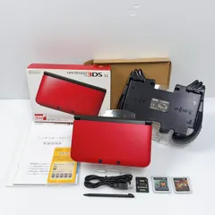 極美品 ニンテンドー 3DSLL レッドブラック 遊べるセット 動作確認済み モンスターハンター ハンティングギア付属 Nintendo ds 3dsll 3DS LL 任天堂 管理番号M1794