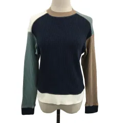 ビームスハート BEAMS HEART カットソー ラウンドネック プルオーバー ワッフル 長袖 紺 茶 ネイビー ブラウン